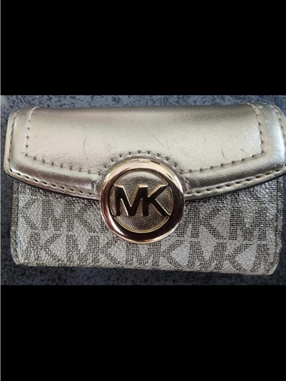 Michael Kors Metallic Gold Logo Key Holder SALE!!!!